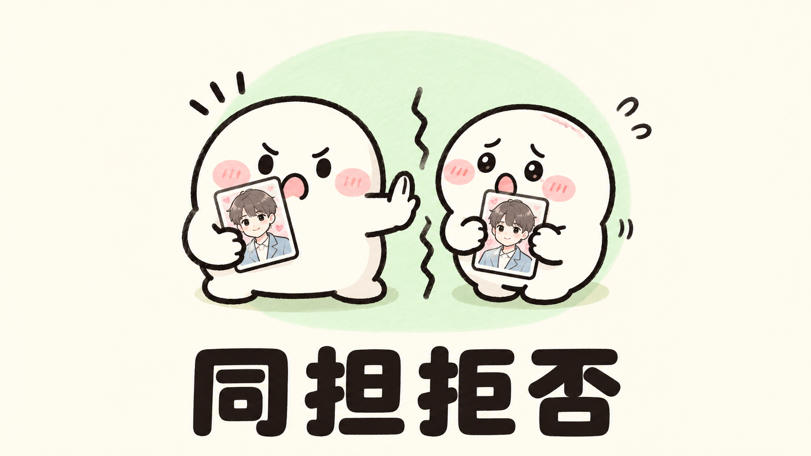 「同担拒否」の解説イラスト