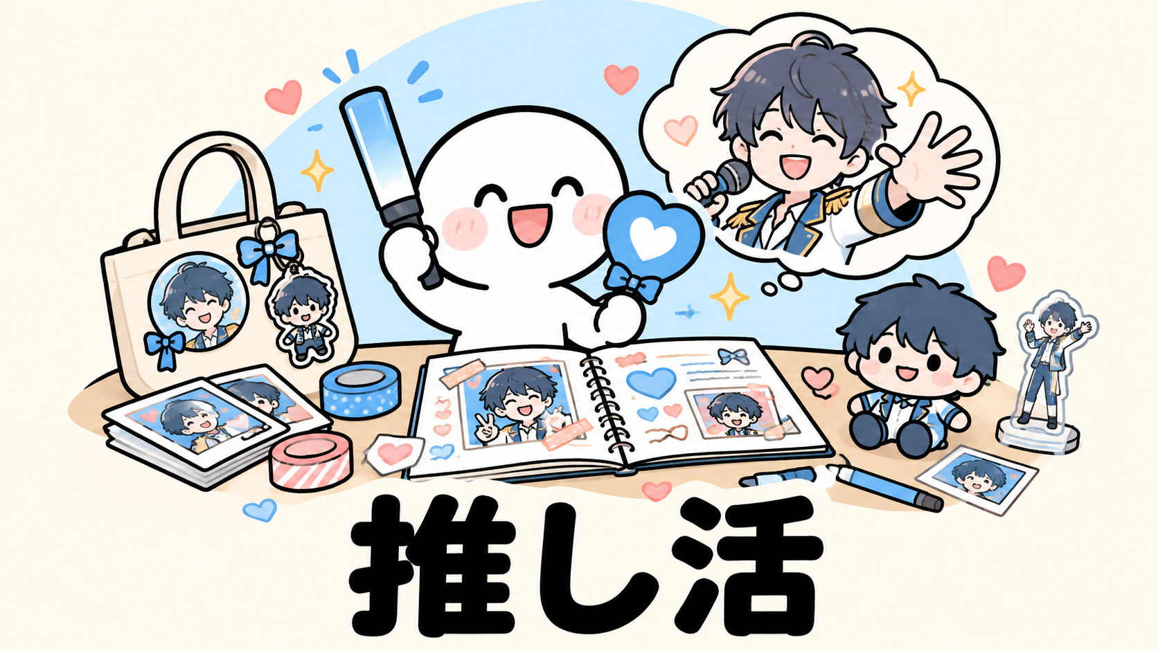 「推し活」の解説イラスト