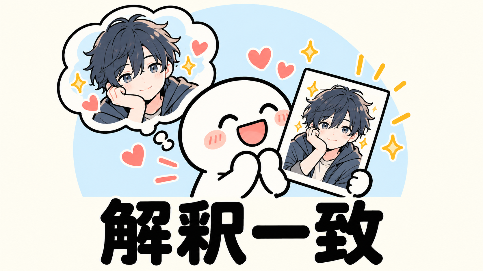 「解釈一致」の解説イラスト
