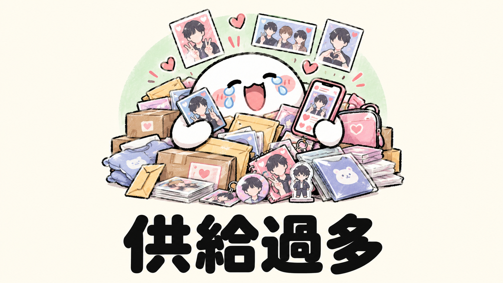 「供給過多」の解説イラスト