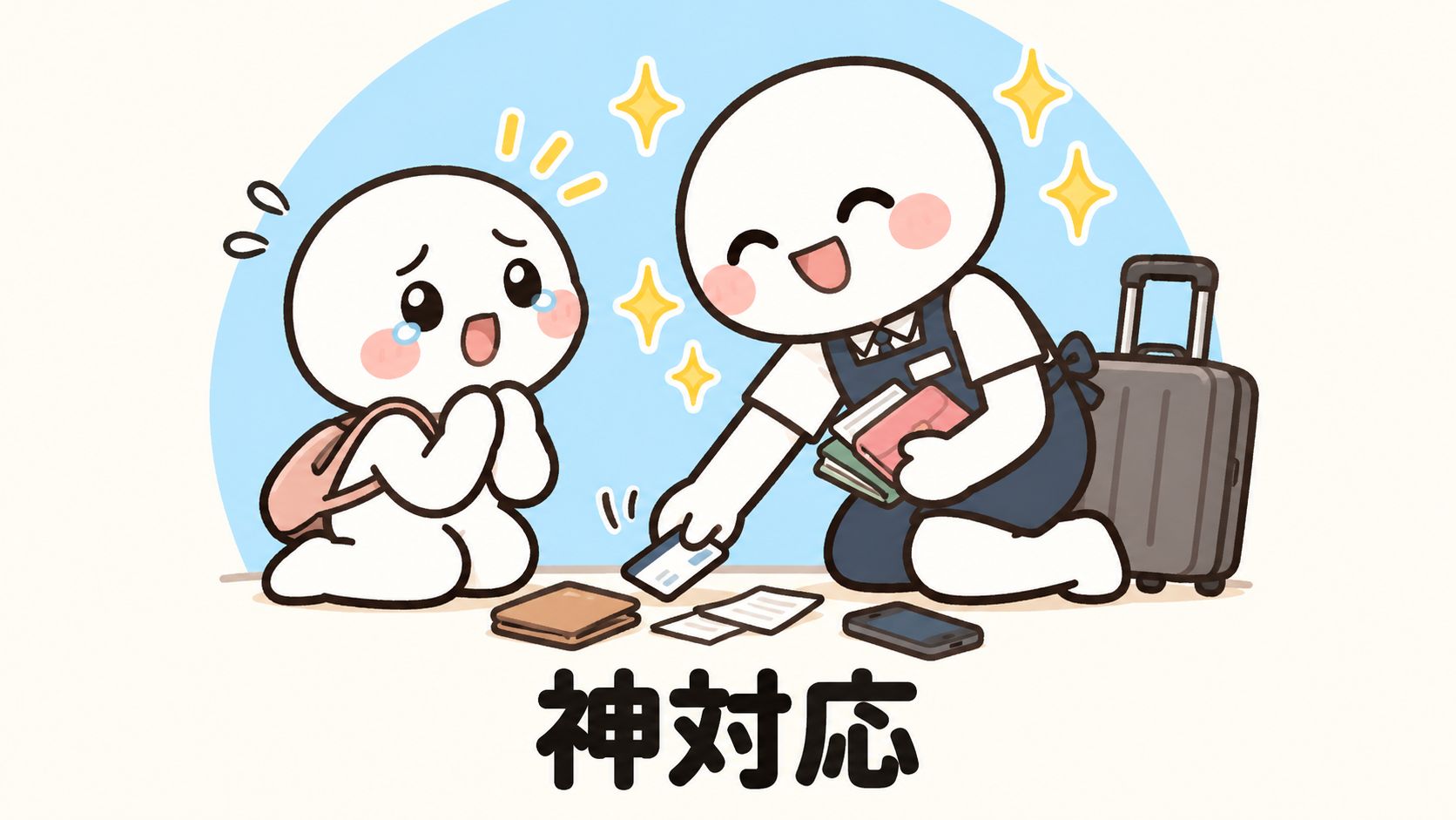 「神対応」の解説イラスト
